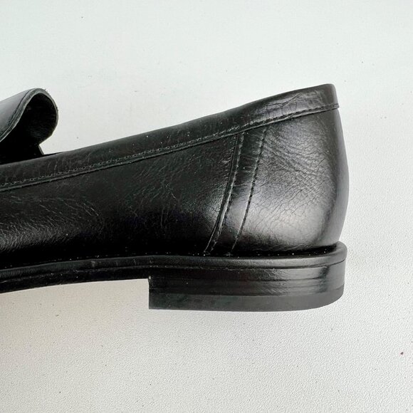 J McLaughlin Womens Concetta Black Leather Penny Loafer Flats Slip On size 6.5 - Picture 9 of 15